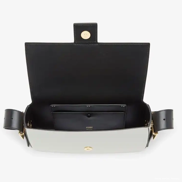 Cheap HOT Medium In Fendi Bag Leather Nappa Twist Baguette White 0614